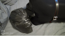 Zentai tights + silk stockings + multi layer breathless
